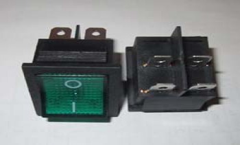 Клавишный выключатель KCD4 зеленый