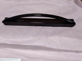 Черная металлическая ручка для дверки духовки плиты Лысьва с верхней планкой