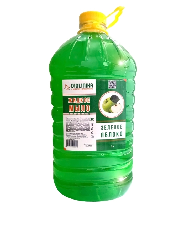 Жидкое мыло оптом 5 литров Зеленое яблоко эконом класса 2